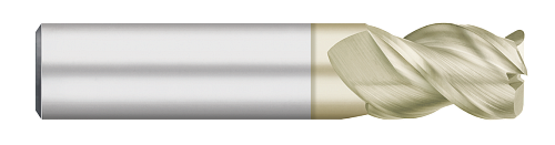 0.7500" (3/4) Cutter DIA x 0.0600" Radius x 1.0000" (1) Length of Cut Carbide Corner Radius End Mill for Aluminum, 3 Flutes, Zrn Coated  TITAN USA  SKU TITUS1-TC65503