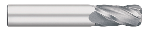 0.7500" (3/4) Cutter DIA x 0.0300" Radius x 1.5000" (1-1/2) Length of Cut Carbide Corner Radius End Mill, 4 Flutes, Uncoated  TITAN USA  SKU TITUS1-TC74075