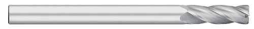 0.5000" (1/2) Cutter DIA x 0.0900" Radius x 3.0000" (3) Length of Cut Carbide Corner Radius End Mill, 4 Flutes, Uncoated  TITAN USA  SKU TITUS1-TC74544