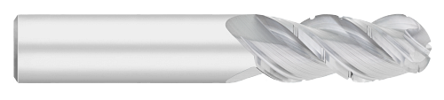 0.1875" (3/16) Cutter DIA x 0.6250" (5/8) Length of Cut Carbide Ball End Mill for Aluminum Chipbreaker, 3 Flutes, Uncoated  TITAN USA  SKU TITUS1-TC67453