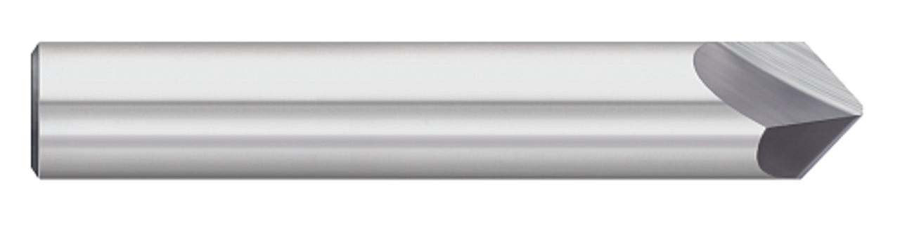 0.3125" (5/16) Shank DIA x 90Â° Included Angle x 2.5000" (2-1/2) Overall Length X 0.0600" Tip DIA Carbide Tipped Off Chamfer Mill, 2 Flutes, Uncoated  TITAN USA  SKU TITUS1-TC87628