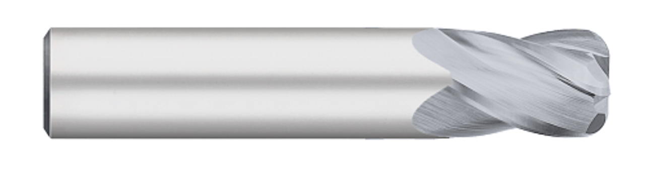 0.7500" (3/4) Cutter DIA x 0.0150" (1/64) Radius x 1.0000" (1) Length of Cut Carbide Corner Radius End Mill, 4 Flutes, Uncoated  TITAN USA  SKU TITUS1-TC73872