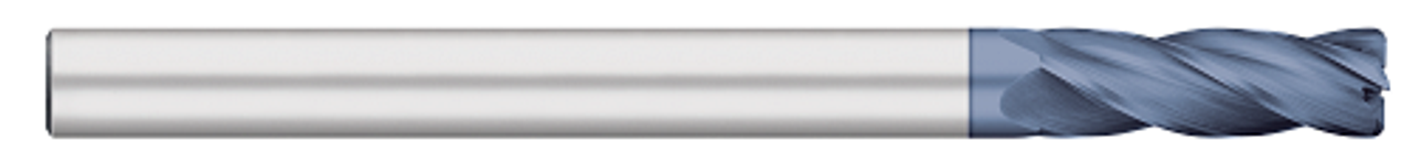 0.5000" (1/2) Cutter DIA x 0.1250" (1/8) Radius x 3.0000" (3) Length of Cut Carbide Corner Radius End Mill, 4 Flutes, AlTiN Coated  TITAN USA  SKU TITUS1-TC74645