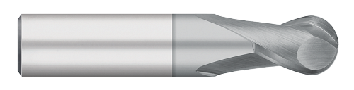 0.1875" (3/16) Cutter DIA x 0.3750" (3/8) Length of Cut Carbide Ball End Mill, 2 Flutes, TiCN Coated  TITAN USA  SKU TITUS1-TC91312