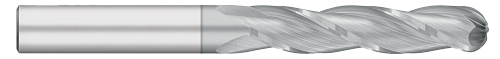 0.5000" (1/2) Cutter DIA x 3.0000" (3) Length of Cut Carbide Ball End Mill, 3 Flutes, TiCN Coated  TITAN USA  SKU TITUS1-TC99133