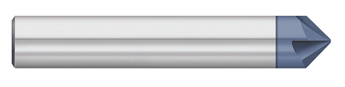 0.3125" (5/16) Shank DIA x 120Â° Included Angle x 2.5000" (2-1/2) Overall Length X 0.0600" Tip DIA Carbide Tipped Off Chamfer Mill, 4 Flutes, AlTiN Coated  TITAN USA  SKU TITUS1-TC87832