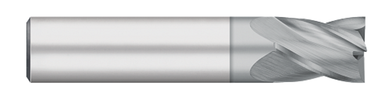 0.1563" (5/32) Cutter DIA x 0.3125" (5/16) Length of Cut Carbide Square End Mill, 4 Flutes, TiCN Coated  TITAN USA  SKU TITUS1-TC90910
