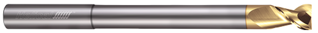 2 FL - Square - 45Â° Helix - 0.2500" (1/4) Cutter DIA x 0.2500" (1/4) Shank DIA x 0.3750" (3/8) LOC x 4.0000" (4) OAL x 2.1250" (2-1/8) Reach - ZPLUS Coated  HELICAL  SKU HELSO1-02137