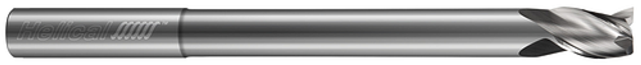 3 FL - Square - 35Â° Helix - 0.3750" (3/8) Cutter DIA x 0.3750" (3/8) Shank DIA x 0.5000" (1/2) LOC x 5.0000" (5) OAL x 2.5000" (2-1/2) Reach - Uncoated  HELICAL  SKU HELSO1-81389
