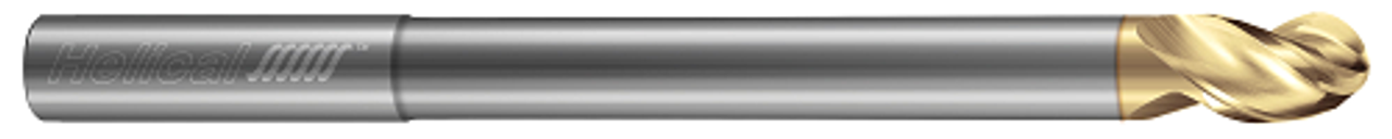 3 FL - Ball - 40Â° Helix - 1.0000" (1) Cutter DIA x 1.0000" (1) Shank DIA x 1.2500" (1-1/4) LOC x 12.5000" (12-1/2) OAL x 9.5000" (9-1/2) Reach - ZPLUS Coated  HELICAL  SKU HELSO1-47481