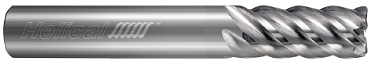 5 FL - Corner Radius - 0.3750" (3/8) Cutter DIA x 0.3750" (3/8) Shank DIA x 0.0100" Radius x 1.5000" (1-1/2) LOC x 3.5000" (3-1/2) OAL - Uncoated  HELICAL  SKU HELSO1-84145