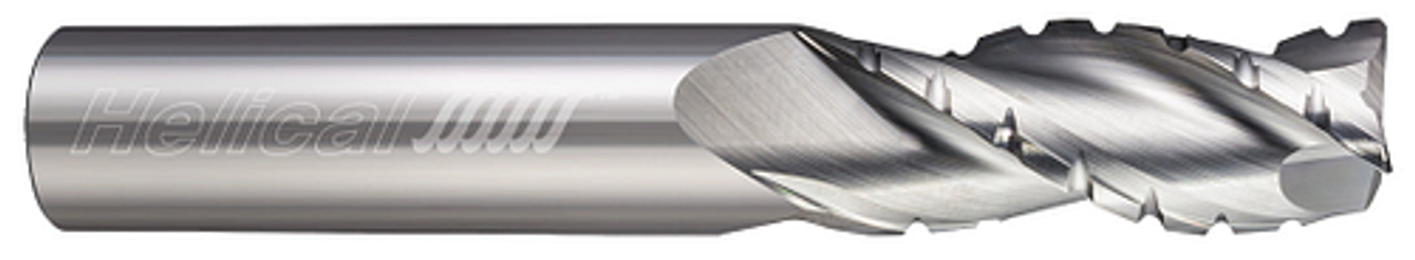 3 FL - Corner Radius - 35Â° Helix - 0.1250" (1/8) Cutter DIA x 0.1250" (1/8) Shank DIA x 0.0100" Radius x 0.7500" (3/4) LOC x 2.5000" (2-1/2) OAL - Uncoated  HELICAL  SKU HELSO1-84794