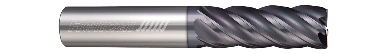 5 FL - Corner Radius - 0.5000" (1/2) Cutter DIA x 0.5000" (1/2) Shank DIA x 0.0300" Radius x 2.0000" (2) LOC x 4.0000" (4) OAL - APLUS Coated  HELICAL  SKU HELSO1-34307