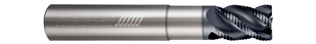 5 FL - Corner Radius - 0.3750" (3/8) Cutter DIA x 0.3750" (3/8) Shank DIA x 0.0400" Radius x 0.5000" (1/2) LOC x 4.0000" (4) OAL x 1.6250" (1-5/8) Reach - APLUS Coated  HELICAL  SKU HELSO1-82872