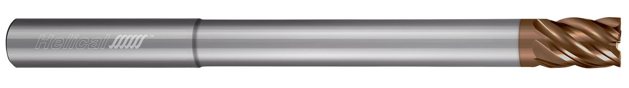 5 FL - Square - 0.7500" (3/4) Cutter DIA x 0.7500" (3/4) Shank DIA x 1.0000" (1) LOC x 6.0000" (6) OAL x 2.5000" (2-1/2) Reach - TPLUS Coated  HELICAL  SKU HELSO1-86821