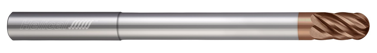6 FL - Ball - 0.3750" (3/8) Cutter DIA x 0.3750" (3/8) Shank DIA x 0.5000" (1/2) LOC x 4.0000" (4) OAL x 2.1250" (2-1/8) Reach - TPLUS Coated  HELICAL  SKU HELSO1-86829