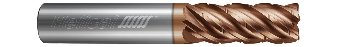 5 FL - Corner Radius - 0.5000" (1/2) Cutter DIA x 0.5000" (1/2) Shank DIA x 0.1250" (1/8) Radius x 1.2500" (1-1/4) LOC x 3.0000" (3) OAL - TPLUS Coated  HELICAL  SKU HELSO1-87385