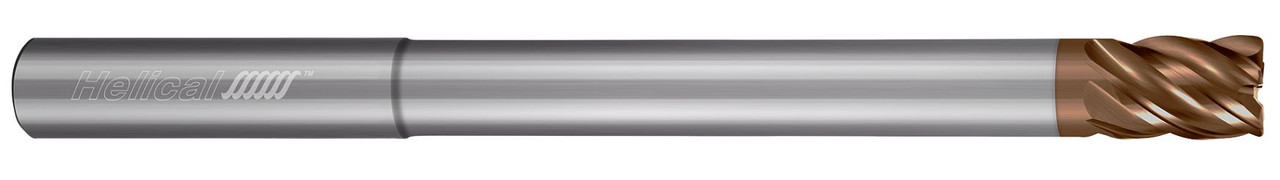 5 FL - Corner Radius - 0.7500" (3/4) Cutter DIA x 0.7500" (3/4) Shank DIA x 0.0300" Radius x 1.0000" (1) LOC x 4.0000" (4) OAL x 2.0000" (2) Reach - TPLUS Coated  HELICAL  SKU HELSO1-86788