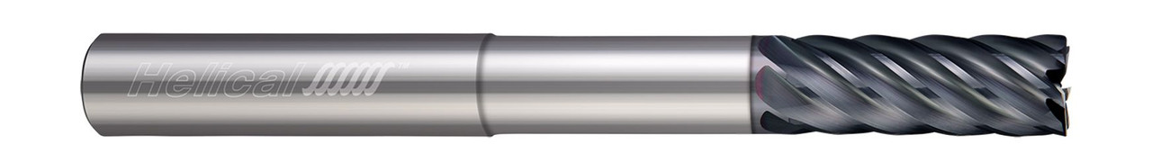 7 FL - Corner Radius - 0.5000" (1/2) Cutter DIA x 0.5000" (1/2) Shank DIA x 0.0600" Radius x 1.2500" (1-1/4) LOC x 6.0000" (6) OAL x 3.3750" (3-3/8) Reach - APLUS Coated, 83062  HELICAL  SKU HELSO1-83062