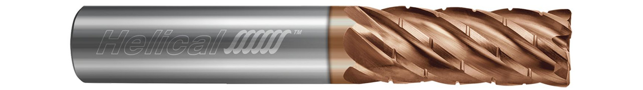 6 FL - Corner Radius - 0.2500" (1/4) Cutter DIA x 0.2500" (1/4) Shank DIA x 0.0200" Radius x 0.3750" (3/8) LOC x 2.0000" (2) OAL - TPLUS Coated, 83145  HELICAL  SKU HELSO1-83145