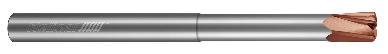 5 FL - Feed Mill - 0.2500" (1/4) Cutter DIA x 0.2500" (1/4) Shank DIA x 0.0200" Radius x 0.2500" (1/4) LOC x 4.0000" (4) OAL x 2.5000" (2-1/2) Reach - TPLUS Coated, 83720  HELICAL  SKU HELSO1-83720