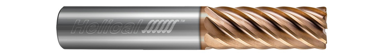 7 FL - Corner Radius - 0.3750" (3/8) Cutter DIA x 0.3750" (3/8) Shank DIA x 0.0200" Radius x 1.5000" (1-1/2) LOC x 3.5000" (3-1/2) OAL - TPLUS Coated, 87755  HELICAL  SKU HELSO1-87755
