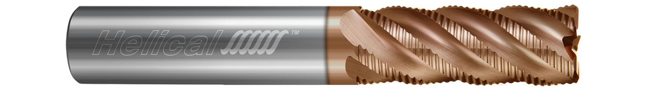 5 FL - Corner Radius - 1.0000" (1) Cutter DIA x 1.0000" (1) Shank DIA x 0.0600" Radius x 1.2500" (1-1/4) LOC x 4.0000" (4) OAL - TPLUS Coated, 88964  HELICAL  SKU HELSO1-88964