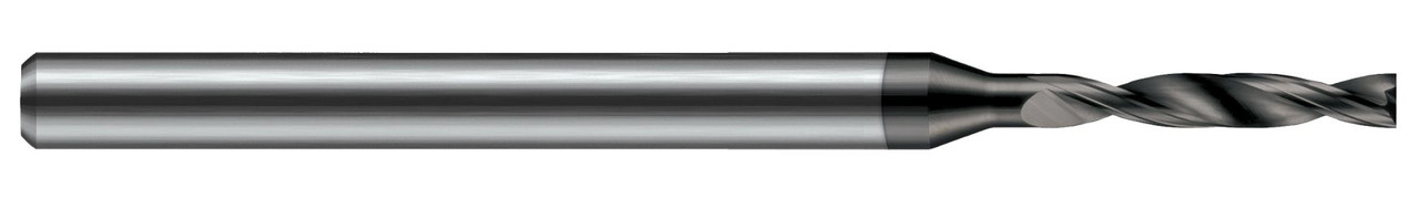 0.1100" (2.8 mm) Drill DIA x 0.7600" Flute Length - 2 FL - AlTiN Coated  HARVEY TOOL  SKU HARTO1-FBG1100-C3
