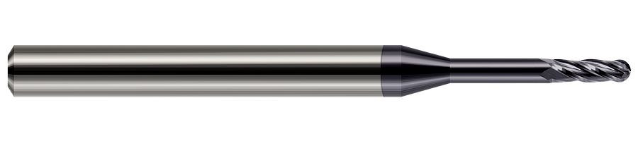 4 FL - 0.0930" (3/32) Cutter DIA x 0.2790" LOC x 0.6700" Reach - AlTiN Coated, 734593-C3 Â– HARVEY TOOL Â– SKU HARTO1-734593-C3