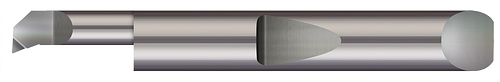 0.0700" Min Bore DIA x 0.150" Max Bore Depth x 0.0100" Projection x 0.1875" (3/16) Shank DIA x 1.50" (1-1/2) Overall Length x 0.002" Corner Radius - Carbide Quick Change - Top Rake Boring Standard Right Hand  MICRO 100  SKU MIC100-QBT-060150