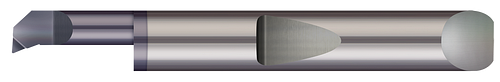 0.1520" Min Bore DIA x 0.750" (3/4) Max Bore Depth x 0.0250" Projection x 0.1875" (3/16) Shank DIA x 2.00" (2) Overall Length x 0.004" Corner Radius - Carbide Quick Change - Top Rake Boring Standard Right Hand, AlTiN Coated, QBT-140750X  MICRO 100  SKU MIC100-QBT-140750X