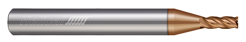4 FL - Corner Radius - 0.0938" Cutter DIA x 0.2500" (1/4) Shank DIA x 0.0100" Radius x 0.3750" (3/8) LOC x 2.5000" (2-1/2) OAL - TPLUS Coated  HELICAL  SKU HELSO1-89996