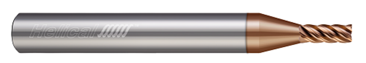 5 FL - Square - 0.0938" Cutter DIA x 0.2500" (1/4) Shank DIA x 0.3750" (3/8) LOC x 2.5000" (2-1/2) OAL - TPLUS Coated  HELICAL  SKU HELSO1-90004