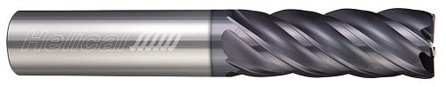 5 FL - Corner Radius - 4.000 mm Cutter DIA x 6.000 mm Shank DIA x 0.500 mm Radius x 12.000 mm LOC x 63.000 mm OAL - APLUS Coated  HELICAL  SKU HELSO1-89630