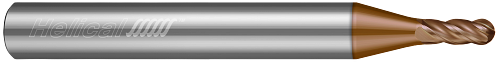 4 FL - Ball - 0.0313" Cutter DIA x 0.2500" (1/4) Shank DIA x 0.0938" LOC x 2.5000" (2-1/2) OAL - TPLUS Coated  HELICAL  SKU HELSO1-89958