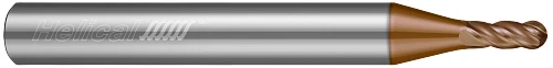 4 FL - Ball - 0.1875" (3/16) Cutter DIA x 0.2500" (1/4) Shank DIA x 0.4375" (7/16) LOC x 2.5000" (2-1/2) OAL - TPLUS Coated  HELICAL  SKU HELSO1-89972
