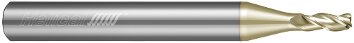 3 FL - Corner Radius - 35Â° Helix - 4.000 mm Cutter DIA x 6.000 mm Shank DIA x 0.500 mm Radius x 6.000 mm LOC x 63.000 mm OAL - ZPLUS Coated  HELICAL  SKU HELSO1-89590