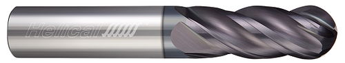 4 FL - Ball - 0.3750" (3/8) Cutter DIA x 0.3750" (3/8) Shank DIA x 0.8750" (7/8) LOC x 3.0000" (3) OAL - APLUS Coated, 56332W  HELICAL  SKU HELSO1-56332W