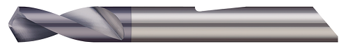 0.1875" (3/16) Drill DIA x 0.625" (5/8) Flute Length - 2 FL - AlTiN Coated, QSPD-187-082X  MICRO 100  SKU MIC100-QSPD-187-082X