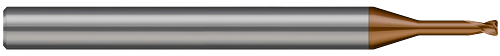 2 FL - 1.200 mm Cutter DIA x 0.120 mm Radius x 1.900 mm LOC x 8.000 mm Reach - Ti Hard Nano Coated  HARVEY TOOL  SKU HARTO1-681127-C12