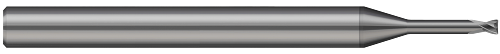 2 FL - 2.000 mm Cutter DIA x 0.200 mm Radius x 2.000 mm LOC x 15.000 mm Reach - CVD Diamond  HARVEY TOOL  SKU HARTO1-684845