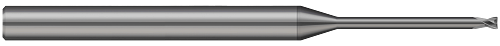 2 FL - 1.000 mm Cutter DIA x 0.100 mm Radius x 1.200 mm LOC x 15.000 mm Reach - CVD Diamond  HARVEY TOOL  SKU HARTO1-684022