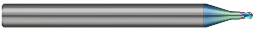 2 FL - 0.600 mm Cutter DIA x 0.500 mm LOC x 2.000 mm Reach - Amorphous Diamond Coated Â– HARVEY TOOL Â– SKU HARTO1-690213-C4