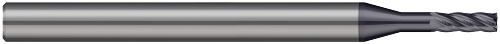 5 FL - 0.0200" (.5 mm) Cutter DIA x 0.0600" LOC x 0.1000" Reach - AlTiN Coated Â– HARVEY TOOL Â– SKU HARTO1-702420-C3