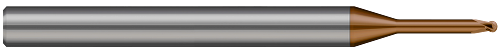 2 FL - 1.000 mm Cutter DIA x 0.800 mm LOC x 8.000 mm Reach - Ti Hard Nano Coated Â– HARVEY TOOL Â– SKU HARTO1-687122-C12