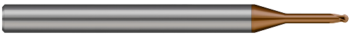 2 FL - 2.000 mm Cutter DIA x 1.500 mm LOC x 15.000 mm Reach - Ti Hard Nano Coated Â– HARVEY TOOL Â– SKU HARTO1-687245-C12