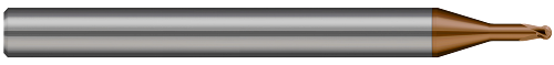 2 FL - 2.000 mm Cutter DIA x 1.500 mm LOC x 8.000 mm Reach - Ti Hard Nano Coated Â– HARVEY TOOL Â– SKU HARTO1-687545-C12