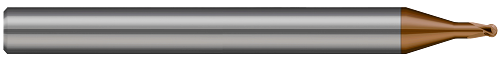 2 FL - 0.300 mm Cutter DIA x 0.250 mm LOC x 1.000 mm Reach - Ti Hard Nano Coated  HARVEY TOOL  SKU HARTO1-687606-C12