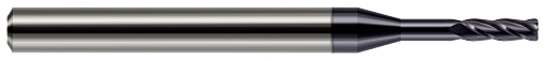 4 FL - 0.0780" (5/64) Cutter DIA x 0.0100" Radius x 0.2340" (15/64) LOC x 0.4750" Reach - AlTiN Coated  HARVEY TOOL  SKU HARTO1-730678-C3