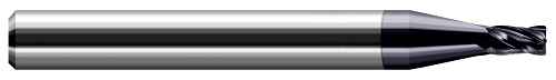 4 FL - 8.000 mm Cutter DIA x 1.000 mm Radius x 12.000 mm LOC - AlTiN Coated Â– HARVEY TOOL Â– SKU HARTO1-740570-C3